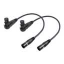 Devinal Right Angle XLR Cable, Adjustable-Angle Female to Straight Male Microphone Mic Cable Cord, 90 Degree XLR Female Adapter for Sound Devices Mixer Recorder - 1 FT 2 Pack