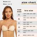 PRETTYWELL Sticky Bra for Women Adhesive Strapless Bra Large Breasts Push up Backless Breathable Nipple Cover Lift (Nude)