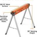 BORA Workhorse Saw horses 2 pack Folding Heavy Duty Metal Sawhorse with 2x4 Bracket Built in Bottle Opener Professional Saw Horse for Woodworking Carpenters Contractors PM-3350T