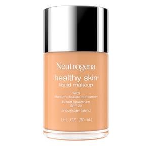 Neutrogena Healthy Skin Liquid Foundation Makeup with Broad Spectrum SPF 20 Sunscreen, Lightweight, Medium Coverage Makeup with Sunscreen and ProVitamin B5, Soft Beige 50, 1 fl. oz