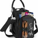 KXIAOCHEN Water Bottle Carrier, 36/40/46/60/64/87 oz Insulated Water Bottle Holder, with Adjustable Strap, Sports Water Bottle Pouch for Hiking, Walking, Camping, Climbing (Black)