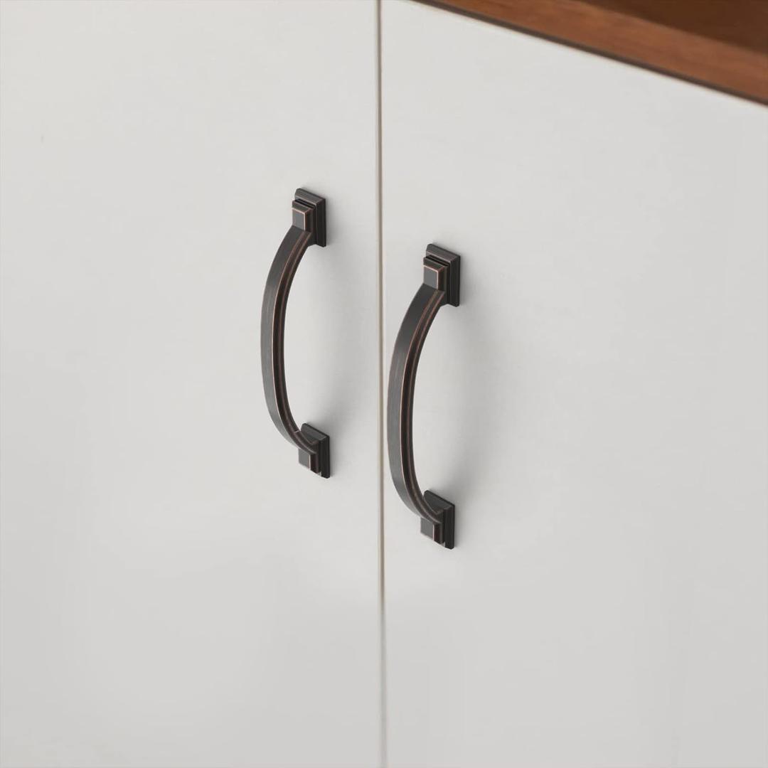 AOOTOCH 10 Pack 4 inch Cabinet Pulls Oil Rubbed Bronze Cabinet Handles Drawer Pulls for Kitchen Cabinet Cupboard