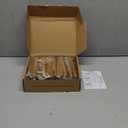 Ravinte 30 Pack Brass 4 Inch Hole Center Champagne Gold Handles Square Cabinet Hardware Stainless Steel Pulls for Kitchen Cupboard Drawers 6-3/8 Inch Overall Length