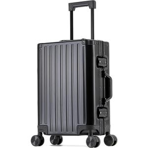 YYW Full Aluminum Frame Carry On Luggage - Airline Approved Hardside Spinner Suitcase with Security Lock