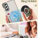 Lotadilo Cute Case for Samsung Galaxy S22 for Women Girls - Funny Design Compatible with Magsafe Magnetic Ring Holder Kickstand Art Flower Grass Fashion Pattern TPU Phone Covers