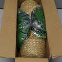 Der Rose 2Pcs Fake Palm Tree 28Inch Large Fake Potted Faux Areca Palm Plant with Hand-Woven Baskets with Handles for Indoor Outdoor Home Office Porch Balcony Bedroom Decor