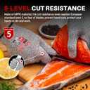 Cut Resistant Work Gloves, ANSI A4 Food Grade Cutting Gloves for Che for Kitchen Meat Cutting,Metal Fabrication, Wood Working,Non Slip, Breathable Large