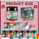 Geiserailie 12 Pcs 3.5oz Christmas DIY Candles Jars Set Include Glass Containers Empty Sample Candle Jars 12 Xmas Candle Boxes 250 Pcs Christmas Gift Tags 274 for Party Favor Gift(Amber)