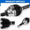 TadaMark New Front Left & Right CV Axle Shaft Assembly for FWD Only