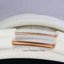 Mini Split Line Set,3/8" 5/8" OD Copper Pipes Tubing and 3/8 White PE Thickened Insulated Coil with Flared Nuts for Mini Split Air Conditioner HVAC or Heat Pump System (33FT(3/8+5/8) with wires)