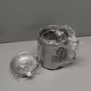 2L Oil Filter Pot Bacon Grease Saver with Strainer, 68oz Steel Pour Fryer Large Capacity Bacon Grease Container with Cooking Thermometer & 50 Wax Papers Stainless Steel for Kitchen Camping