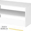 Whitmor Wood Stackable 2-Shelf Shoe Rack, White, 24 inches2 Pack, 24 INCH X2