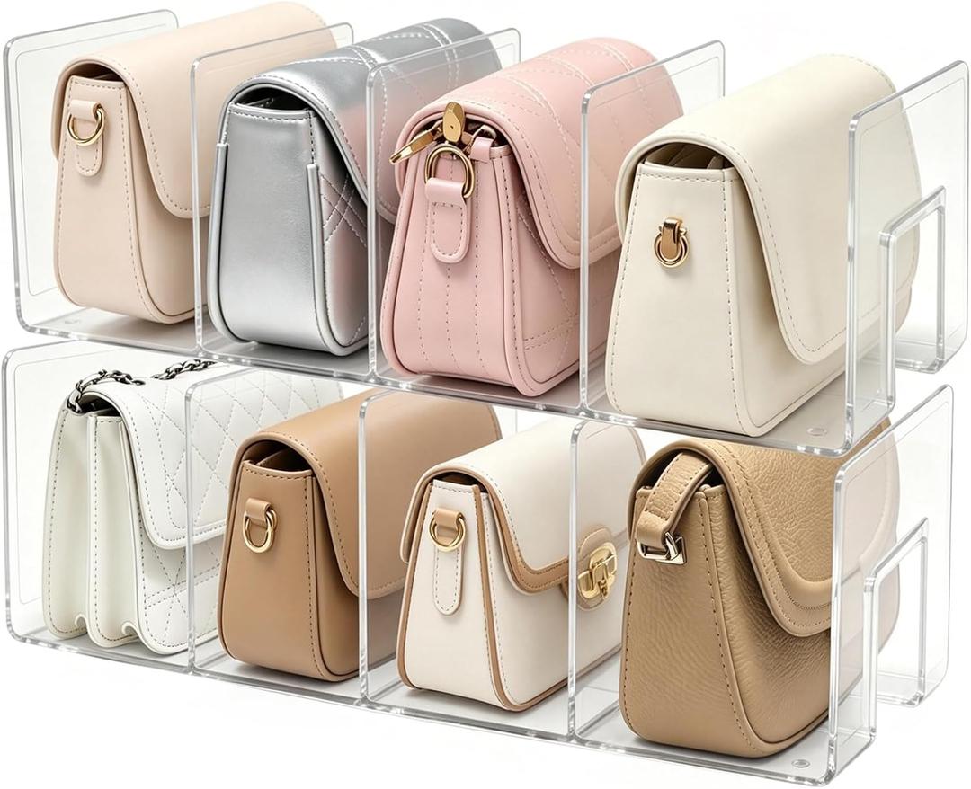 2 Pack Acrylic Purse Organizer for Closet