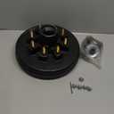 Trailer Brake Drum 12"x2" Heavy Duty 8 on 6.5" Bolt Circle for 7000 lbs Axle Trailer Brake Hub 008-219-04, 22004k