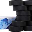 Ice Hockey Pucks, 12pcs, Official Regulation, for Practicing and Classic Training, Diameter 3", Thickness 1", 6oz, Black