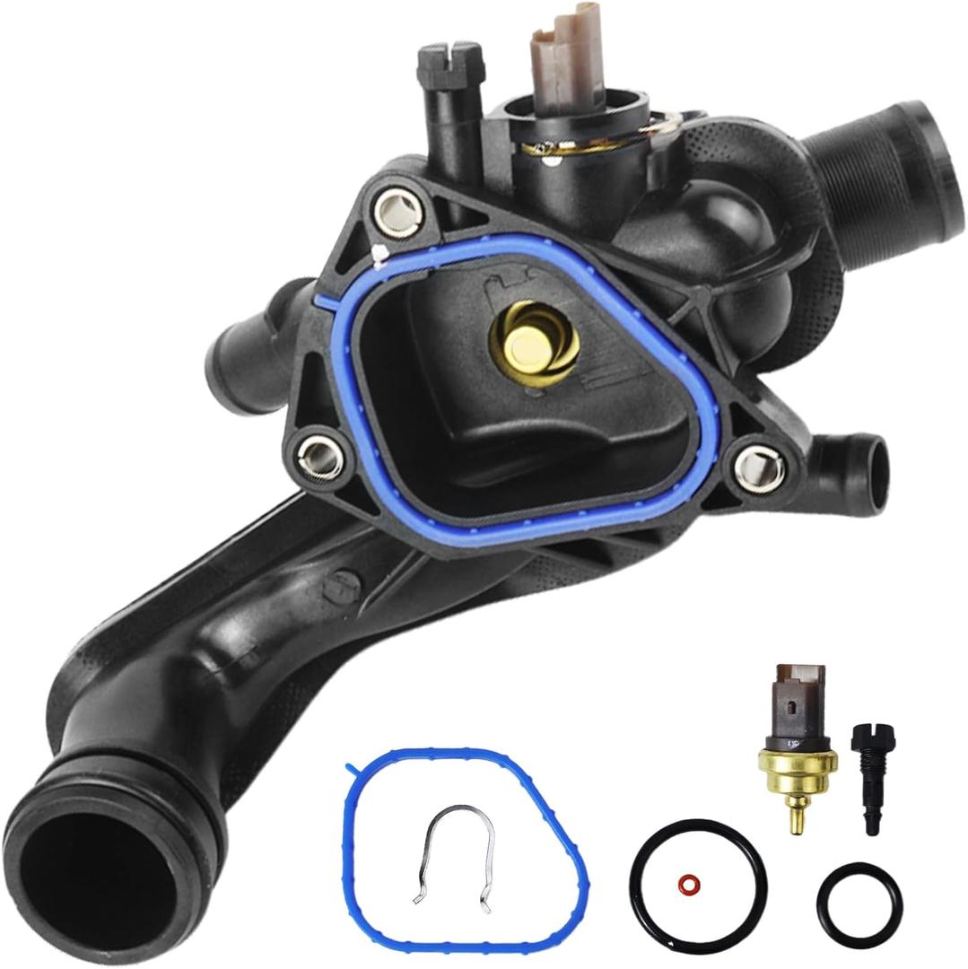 MUNIK 11538699290 Cooling Water Thermostat Suitable For 2005-2017 MINI R56, R55, R57, R60, R58, R59, Cooper Replat# 11537534521 11518613803 11537534521 11538699290 V20990174