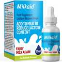 Milkaid Lactase Enzyme Drops for Lactose Intolerance | Prevents Gas, Bloating & Diarrhea | Fast Acting Dairy Digestive Supplement | Gluten Free & Vegetarian | No Artificial Flavor | 0.5 Fl Oz (1)