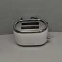MELLERHOME Retro Toaster 2 Slice, 7 Browning Levels, 3 Functions (Reheat, Defrost, Cancel), Removable Crumb Tray, Under Base Cord Storage, White Toaster Kitchen Appliances