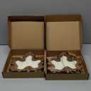 MTLEE 2 Pack Fall Wood Dough Bowl Candle, 8" Rustic Wooden Scented Candles, Farmhouse Autumn Decor for Thanksgiving Table, Home, Cozy Fall Gifts for Friend, Family(Wreath Scent,Maple Leaf)