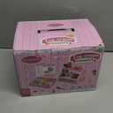 WHOHOLL Wooden Ice Cream Counter Playset for Toddler Girl Toys, Play Store Pretend Toy Food Play Kitchen Accessories with Fake Money & Coin, Christmas Birthday Gifts for 3+ Year Old Kids (Pink)