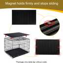 Dog Crate Topper with Magnets for 48 Inch Crate - Dog Kennel Topper Decorative Storage Pet Crate Table Black (Only Topper)