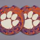 Clemson University Set of 2 Car Coasters by Magnolia Lane- Removable Absorbent Ceramic Stone Coasters - Ideal Gift for Students, Alumni and Everyday Fan, Clemson Tigers