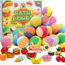 Zippytots Kids Bath Bombs with Food Toys Inside, 16 Pack Colorful Surprise Bath Fizzies Set, Organic Fizzy Bubble Bath Bombs for Girls & Boys, Ages 3+