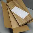PHPH Wood Floating Shelves for Wall, Wooden Wall Shelves for Bedroom, Set of 6 Light Brown 17 Inch