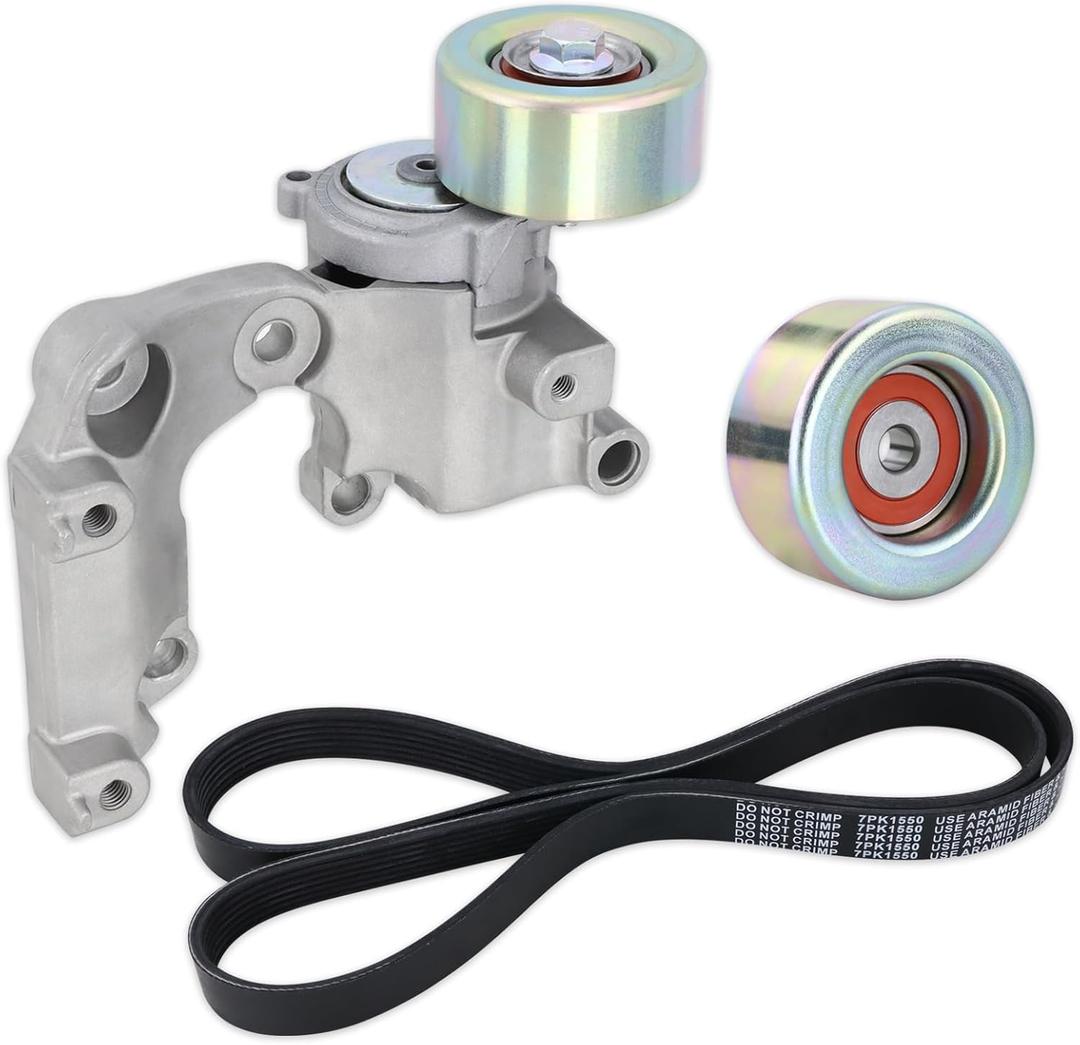 Lqito Belt Tensioner Assembly With Pulley Fits 2012-2016 Toyota Camry,2011-2016 Sienna,2008-2016 Highlander,2007-2012 RAV4,13-16 Avalon,16-18 Lexus ES350,10-15 RX350 3.5L V6 GAS Replace#1662031040