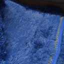 Shag Area Rugs for Living Room, Soft Fuzzy Plush Rugs, Upgrade Anti-Skid Modern Furry Rugs Fluffy Carpets for Kids Room Nursery Home Decor Dark Blue, 5X7 Feet