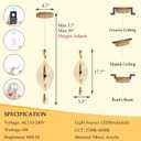 1 Lights Modern Pendant Lighting LED Dimmable Chandelier for Kitchen Island Dining Room Living Room Acrylic Gold