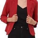 Allegra K Women's Open Front Office Work Business Casual Lightweight Summer Crop Suit Blazer XL