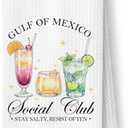 Trendy Coastal Cocktail Kitchen Towels, Gifts for Cocktail Lovers Dish Tea Towels, Mexican Funny Political Decorative Hand Towel for Kitchen Bar Cart Pub, 16x24 Inch