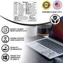 3 x Synerlogic (2pcs) Windows PC Reference Keyboard Shortcut Sticker | Vinyl, Laminated Windows Shortcut Sticker for PC Laptop or Desktop | Shortcuts Cheat Sheet (Clear/Large/2)