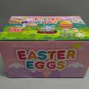 LEASEN [ 6 Surprise Golden Eggs ] 200 Pack Plastic Easter Eggs Bulks, 2.3 Inch Empty Easter Eggs, Bright Colors Plastic Eggs Fillable for Easter Hunt, Basket Stuffers Fillers, Easter Party Favor