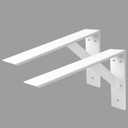 Countertop Support Bracket 18 Inch Heavy Duty Shelf Bracket 2 Pack 3/8" Thick White 18"x10"x2.5" for Granite Quartz Wood Laminate Countertops