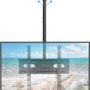 USX STAR Ceiling TV Mount for 26-65 inch Flat Screen Displays, Adjustable Ceiling TV Bracket Fits Most LCD LED OLED TVs, 14.96Inch Single Extended Mounting Pole, Holds up to 110lbs, Max VESA 400x400mm