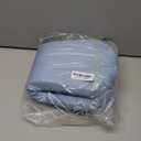 Lumbar Support Pillow for Sleeping  Memory Foam Lower Back Pillow for Bed for Back Pain Relief - Ergonomic Support for Side&Back Sleepers-Bed Rest Pillow for Car, Sofa with Breathable Washable Cover (01-blue)