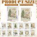 VioraWhite 12 Pcs Seasonal Diamond Art Set for Adults Holiday Theme Diamond Painting Kits for Women DIY Cartoon 5d Rhinestones Crafts Gifts with Tools for Home Wall Decoration(Snow)