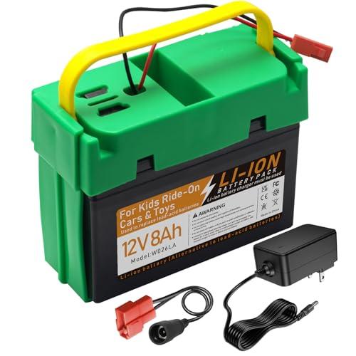 12V 8Ah Li-ion Rechargeable Battery for TOBBl Tractor Child Kids Ride On Car Compatible with Tractor w/Trailer