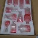 Der Rose Pink Vases Set of 12, Small Bud Vases for Flowers, Rustic Wedding Centerpieces and Home Decor