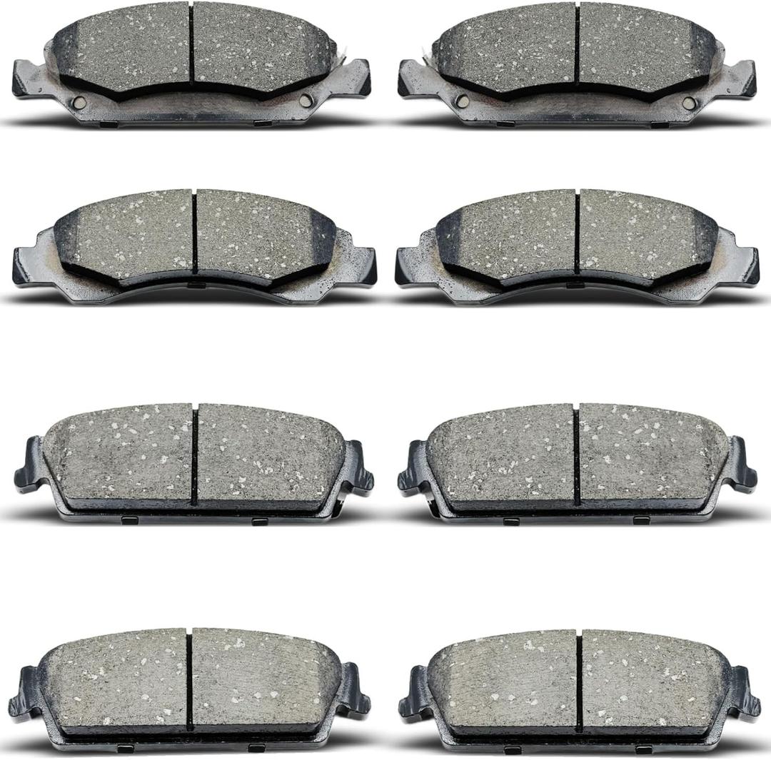8pcs Ceramic Front Rear Disc Brake Pad Set Fit For 2008-2014 For Toyota For Highlander, D1324 D1325