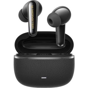 Monster Clarity 200 Wireless Earbuds  Bluetooth 6.0 in-Ear Headphones with Charging Case, Stereo Earphones Deep Bass Sound, Built-in Mic, Clear Call, ANC Noise Cancelling Mic, Up to 25 Hours Playtime