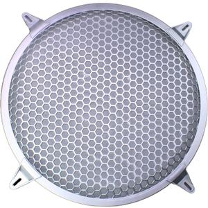 1 Pcs 12 Inch Speaker Grills Subwoofer Grill Waffle Grill Guard Protector Covers with Mounting Screws ABS Mesh Round Subwoofer Speaker Cover (Silver)