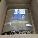 Ukrainian 100% Wool Fringed Throw Blanket Soft Warm Durable Fair Trade Artisan Made Cozy Plaid Herringbone Design Home Decor (Green, Plaid)