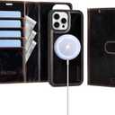 Shieldtop Compatible with Magsafe Magnetic 2 in 1 Detachable iPhone 14 Pro Max Wallet Case with Card Holder Credit Slots Men Women,PU Leather RFID Blocking Flip Kickstand for Apple 14 ProMax,(Coffee)