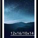 12x16 Black Picture Frame for 30 x 40cm Diamond Painting Art, Display Photo 12 x 16 or 10 x 14 Without Mat, Wall Hanging Large Diamond Painting Frames with Plexiglass