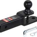 864209 3 in 1 ATV/UTV Trailer Hitch Towing Ball Mount with 2 inch Trailer Ball, Fits 2 inch Hitch Receiver