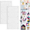 Pegboards, Pegboard Wall Organizer Panels, Peg Boards for Wall, Craft Room, Kitchen, Garage, Living Room, Bathroom, and Study Room, Easy to Install (4Pcs)