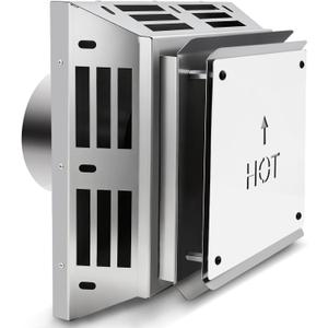 46DVA-HC Horizontal Square Termination Cap, 4" x 6 5/8" Direct Vent - for Direct Vent Gas Stoves or Fireplaces, Twist Lock Construction